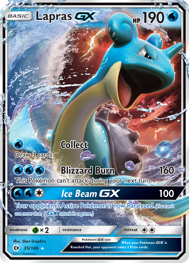 Lapras GX (35/149) [Sun & Moon: Base Set] - Destination Retro