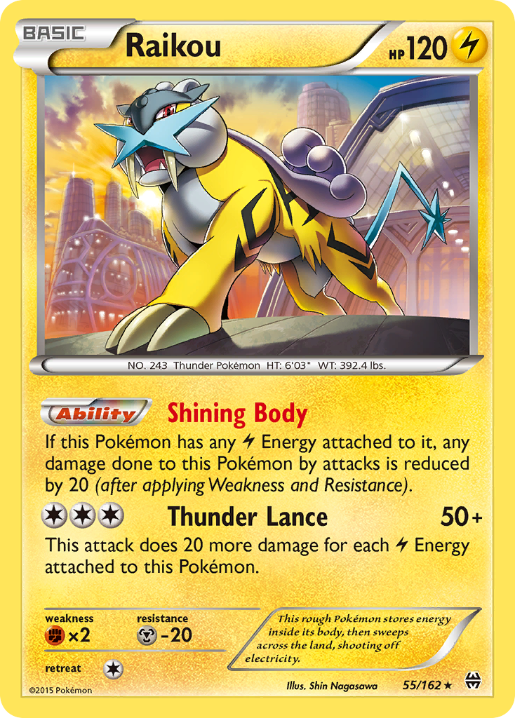 Raikou (55/162) [XY: BREAKthrough] - Destination Retro