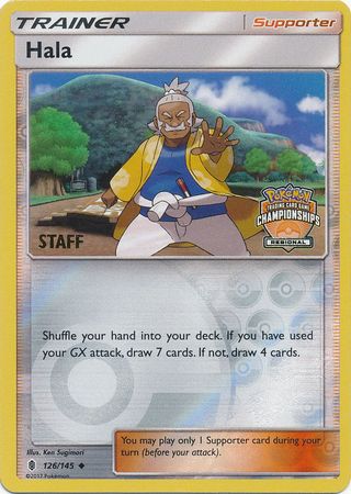 Hala (126/145) (Regional Championship Promo Staff) [Sun & Moon: Guardians Rising] - Destination Retro
