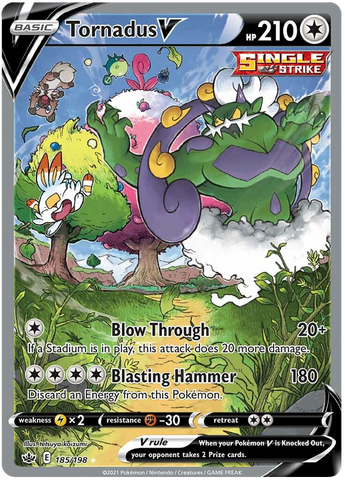Tornadus V (185/198) [Sword & Shield: Chilling Reign] - Destination Retro