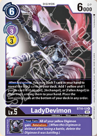LadyDevimon [ST10-12] (Tamer Goods Set Angewomon & LadyDevimon) [Starter Deck: Parallel World Tactician Promos] - Destination Retro