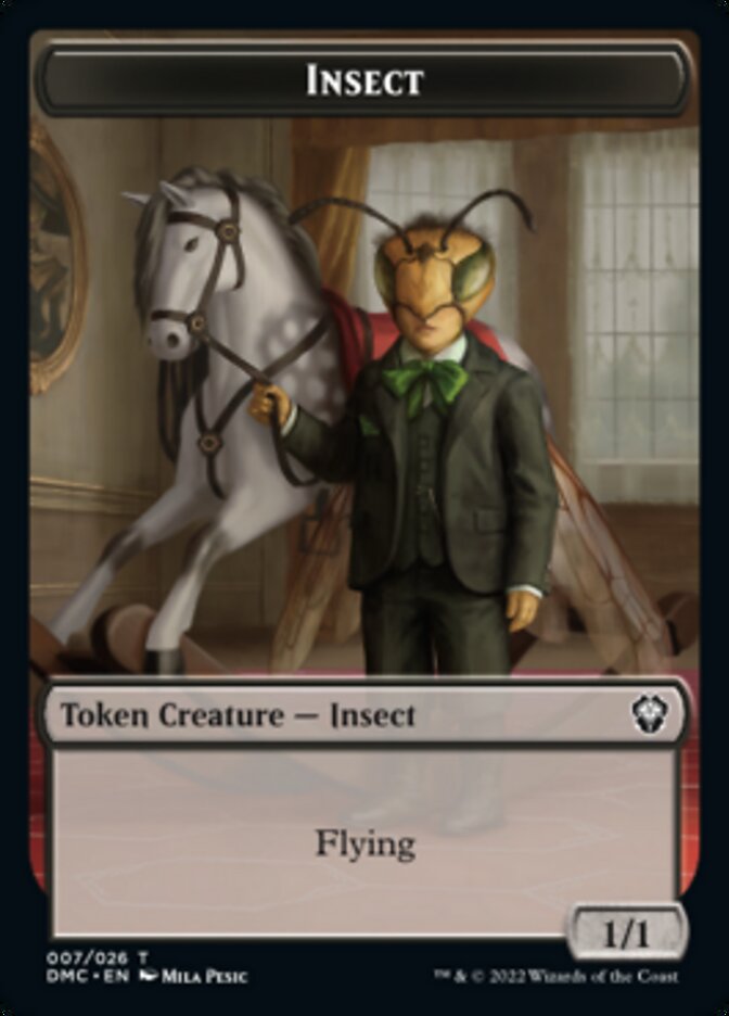Phyrexian // Insect Double-sided Token [Dominaria United Tokens] - Destination Retro