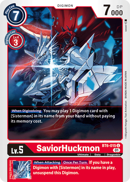 SaviorHuckmon [BT6-015] [Double Diamond] - Destination Retro