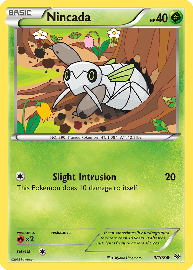 Nincada (9/108) [XY: Roaring Skies] - Destination Retro