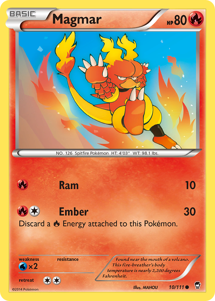 Magmar (10/111) [XY: Furious Fists] - Destination Retro