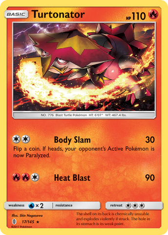 Turtonator (17/145) [Sun & Moon: Guardians Rising] - Destination Retro
