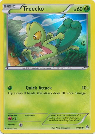 Treecko (6/160) (Sheen Holo) [XY: Primal Clash] - Destination Retro