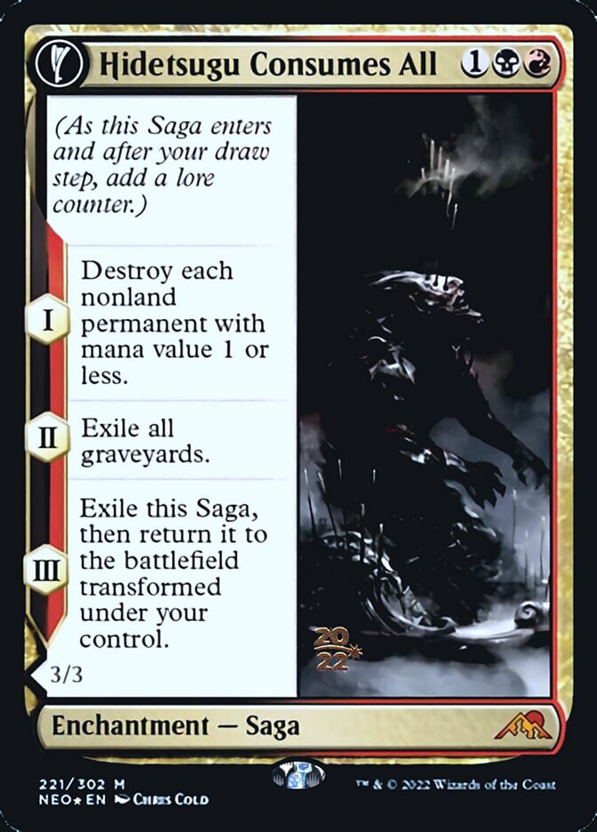 Hidetsugu Consumes All // Vessel of the All-Consuming [Kamigawa: Neon Dynasty Prerelease Promos] - Destination Retro