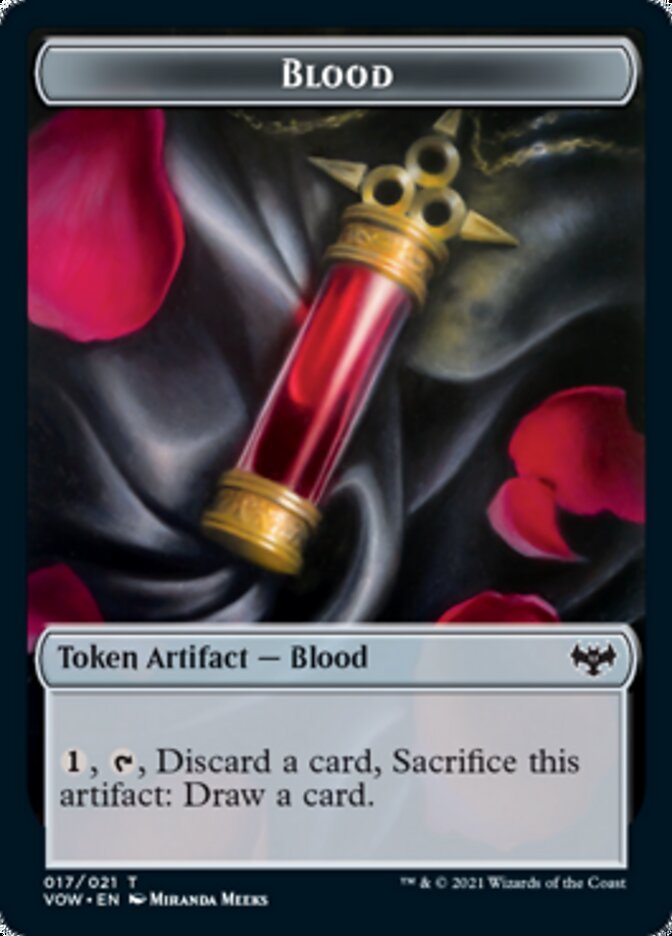 Blood // Wolf (014) Double-sided Token [Innistrad: Crimson Vow Tokens] - Destination Retro