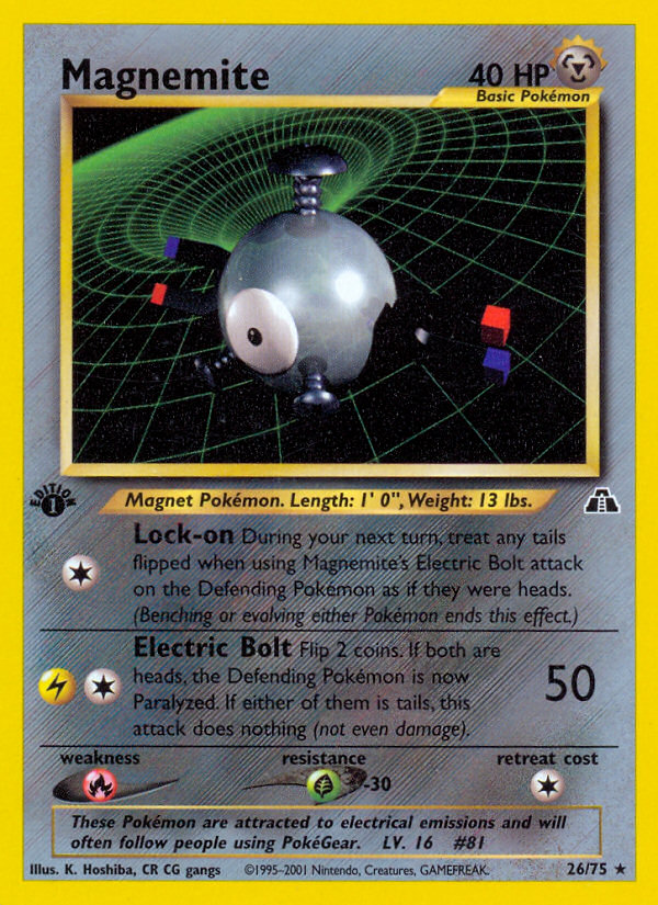 Magnemite (26/75) [Neo Discovery 1st Edition] - Destination Retro