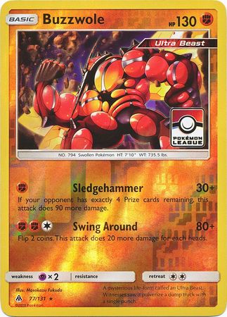 Buzzwole (77/131) (League Promo) [Sun & Moon: Forbidden Light] - Destination Retro