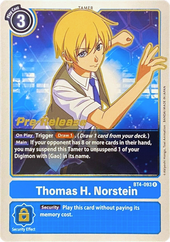 Thomas H. Norstein [BT4-093] [Great Legend Pre-Release Promos] - Destination Retro