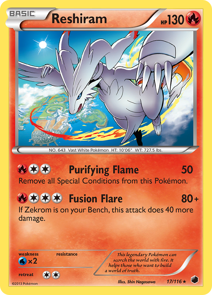 Reshiram (17/116) [Black & White: Plasma Freeze] - Destination Retro