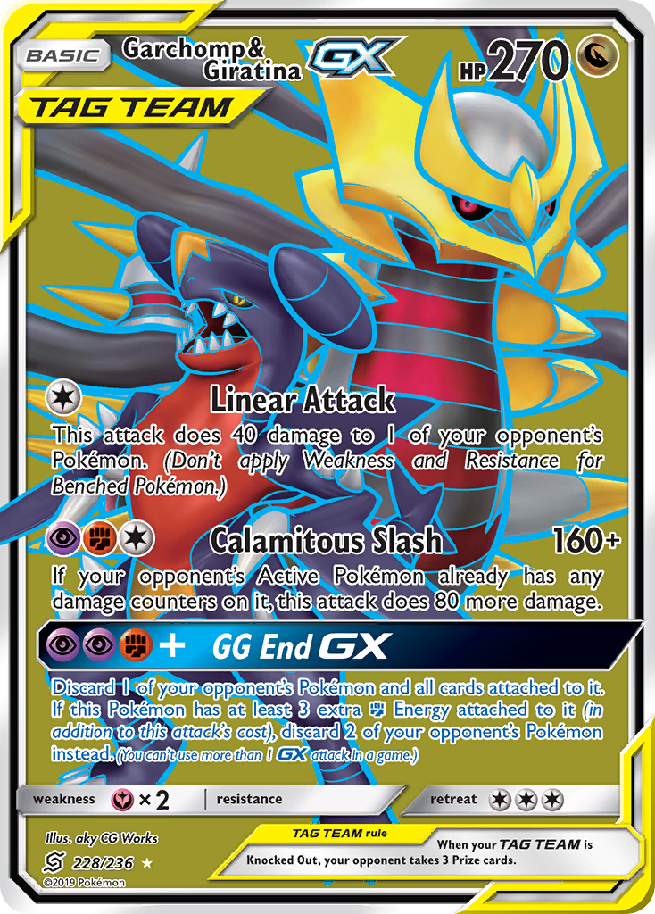 Garchomp & Giratina GX (228/236) [Sun & Moon: Unified Minds] - Destination Retro