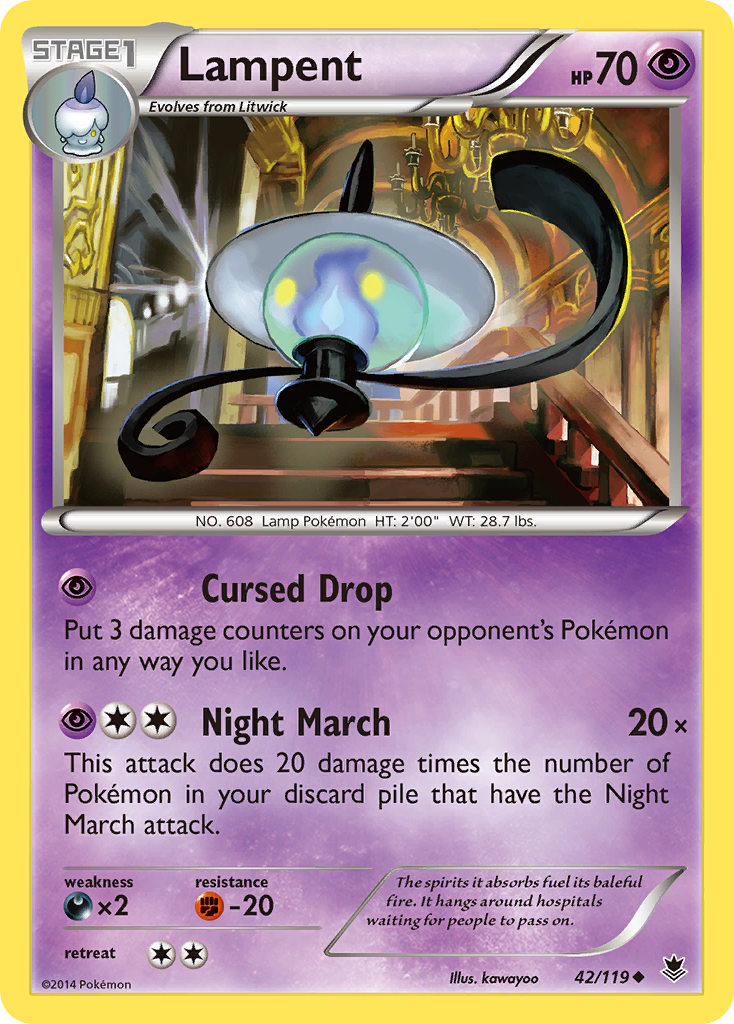 Lampent (42/119) [XY: Phantom Forces] - Destination Retro
