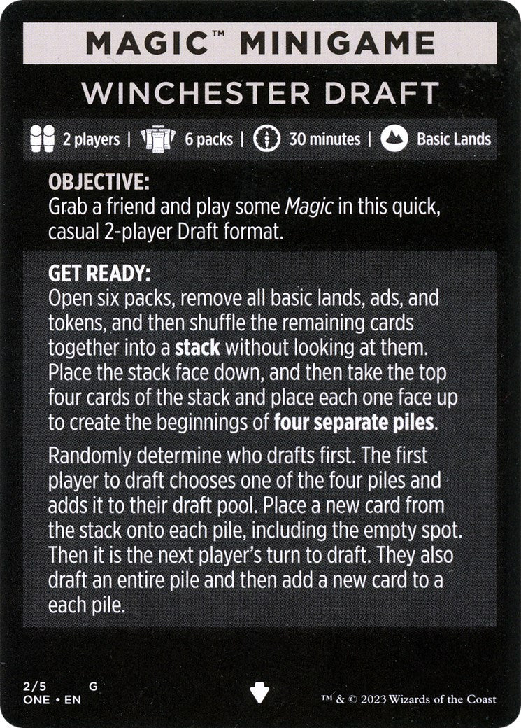 Winchester Draft (Magic Minigame) [Phyrexia: All Will Be One Minigame] - Destination Retro