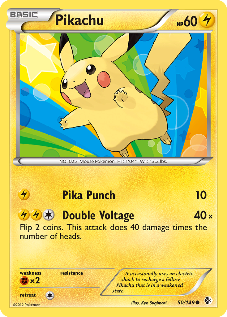 Pikachu (50/149) [Black & White: Boundaries Crossed] - Destination Retro