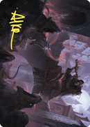 Gnawing Crescendo Art Card (Gold-Stamped Signature) [Wilds of Eldraine Art Series] - Destination Retro