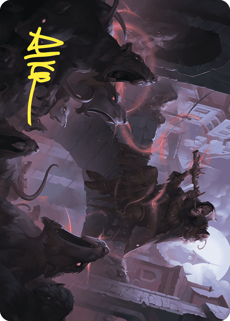 Gnawing Crescendo Art Card (Gold-Stamped Signature) [Wilds of Eldraine Art Series] - Destination Retro