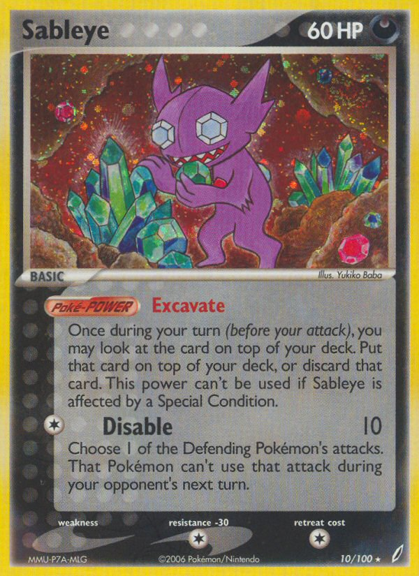 Sableye (10/100) [EX: Crystal Guardians] - Destination Retro