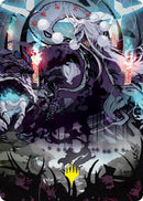 Echo of Death's Wail Art Card (Gold-Stamped Signature) [Kamigawa: Neon Dynasty Art Series] - Destination Retro