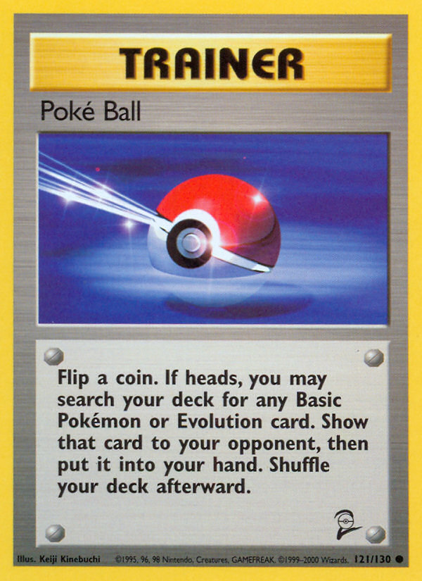 Poke Ball (121/130) [Base Set 2] - Destination Retro