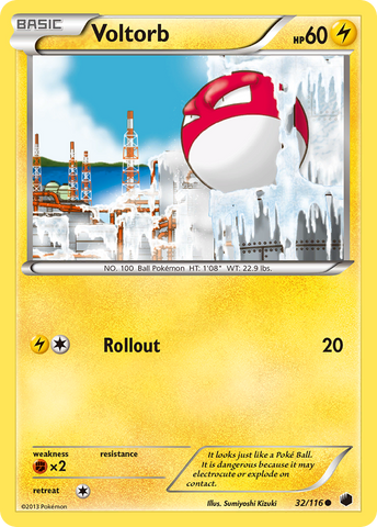 Voltorb (32/116) [Black & White: Plasma Freeze] - Destination Retro