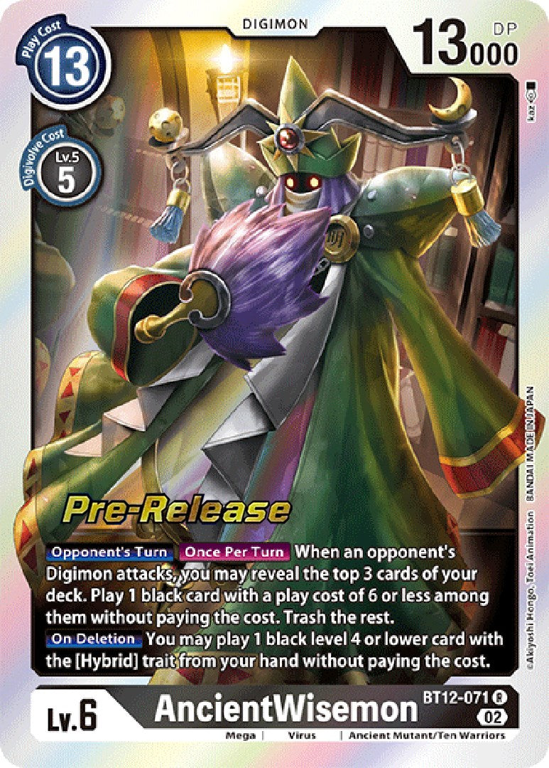 AncientWisemon [BT12-071] [Across Time Pre-Release Cards] - Destination Retro