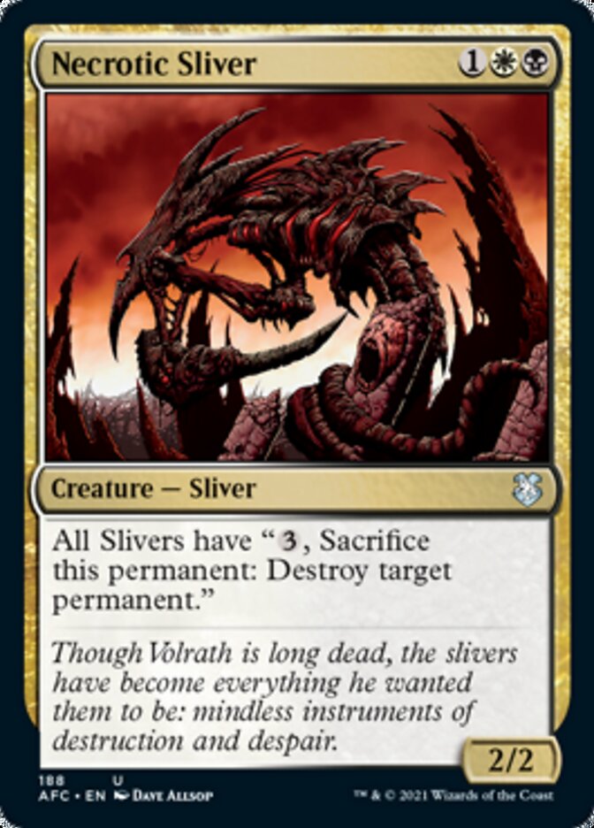 Necrotic Sliver [Dungeons & Dragons: Adventures in the Forgotten Realms Commander] - Destination Retro