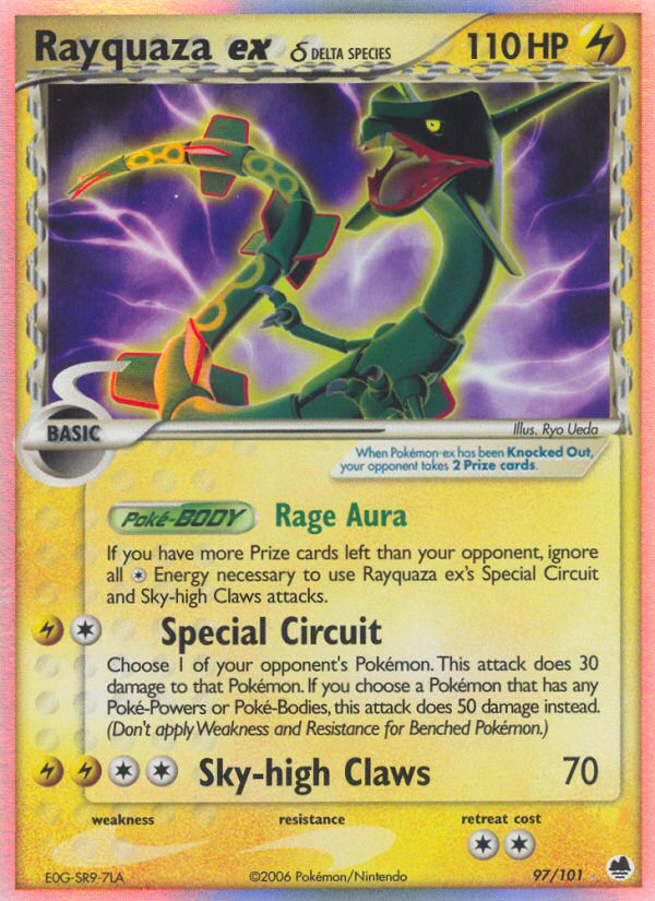 Rayquaza ex (97/101) (Delta Species) [EX: Dragon Frontiers] - Destination Retro