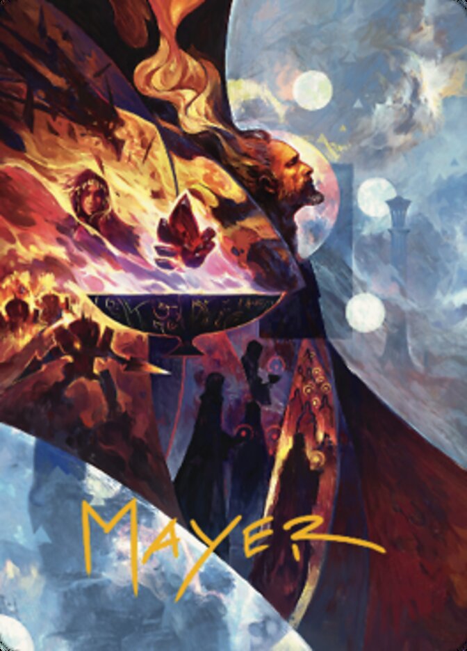 Urza's Command Art Card (Gold-Stamped Signature) [The Brothers' War Art Series] - Destination Retro