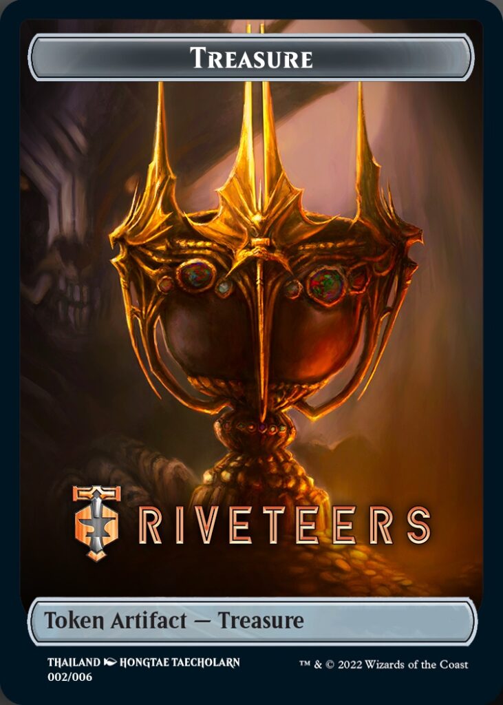 Treasure Token (Riveteers) (Southeast Asia Artists) [Streets of New Capenna Tokens] - Destination Retro