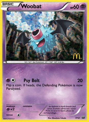 Woobat (7/12) [Mcdonald's Promos: 2012 Collection] - Destination Retro