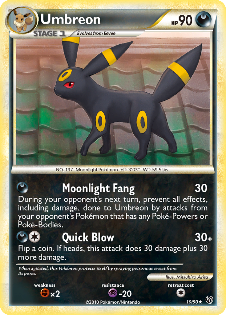 Umbreon (10/90) [HeartGold & SoulSilver: Undaunted] - Destination Retro