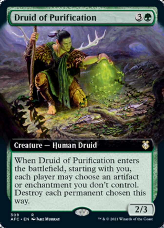 Druid of Purification (Extended) [Dungeons & Dragons: Adventures in the Forgotten Realms Commander] - Destination Retro