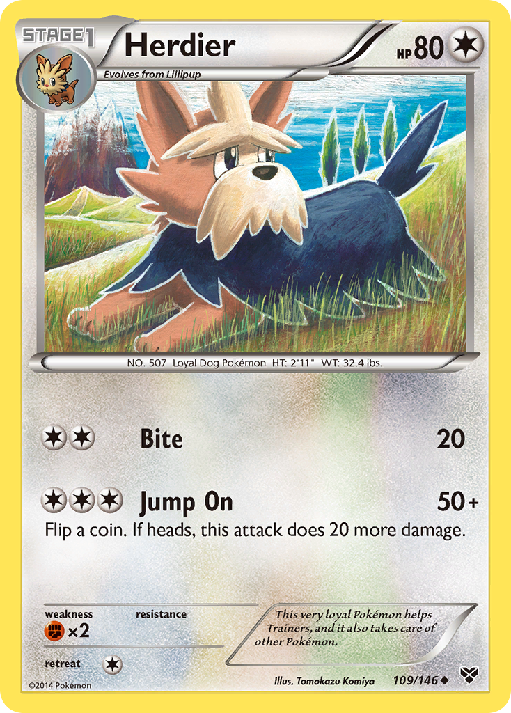 Herdier (109/146) [XY: Base Set] - Destination Retro