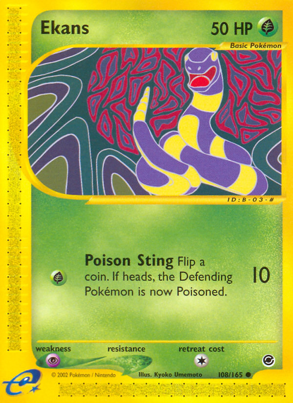 Ekans (108/165) [Expedition: Base Set] - Destination Retro