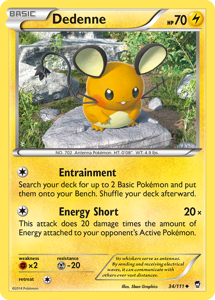 Dedenne (34/111) [XY: Furious Fists] - Destination Retro