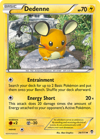 Dedenne (34/111) [XY: Furious Fists] - Destination Retro