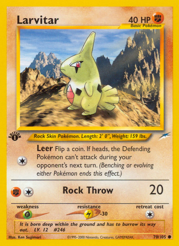 Larvitar (70/105) [Neo Destiny 1st Edition] - Destination Retro
