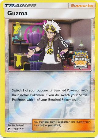 Guzma (115/147) (League Promo) [Sun & Moon: Burning Shadows] - Destination Retro