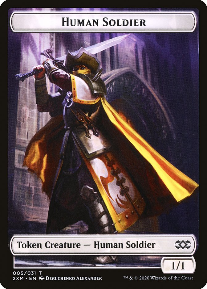 Human Soldier Token [Double Masters] - Destination Retro