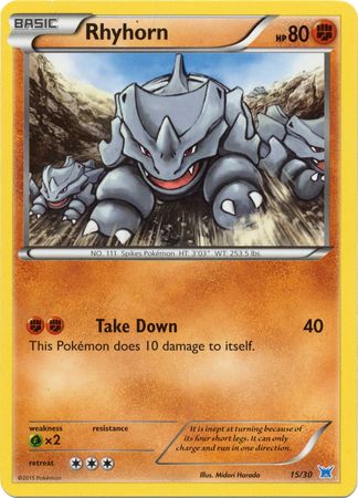 Rhyhorn (15/30) [XY: Trainer Kit - Latias & Latios] - Destination Retro