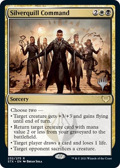 Silverquill Command (Promo Pack) [Strixhaven: School of Mages Promos] - Destination Retro