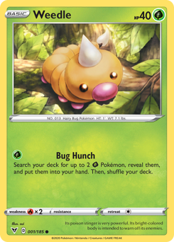 Weedle (1) [Sword & Shield: Vivid Voltage] - Destination Retro