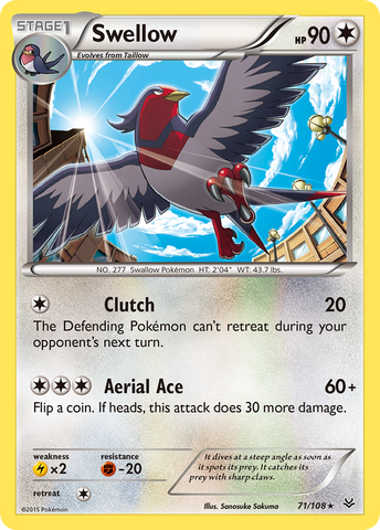 Swellow (71/108) [XY: Roaring Skies] - Destination Retro
