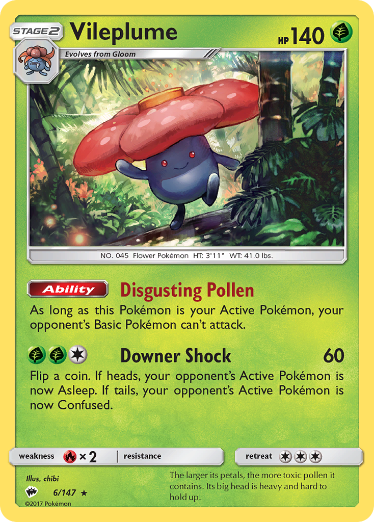 Vileplume (6/147) [Sun & Moon: Burning Shadows] - Destination Retro