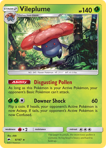Vileplume (6/147) [Sun & Moon: Burning Shadows] - Destination Retro