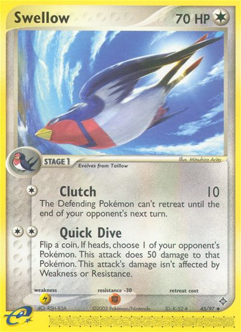 Swellow (45/97) [EX: Dragon] - Destination Retro