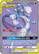 Mewtwo & Mew GX (222/236) [Sun & Moon: Unified Minds] - Destination Retro